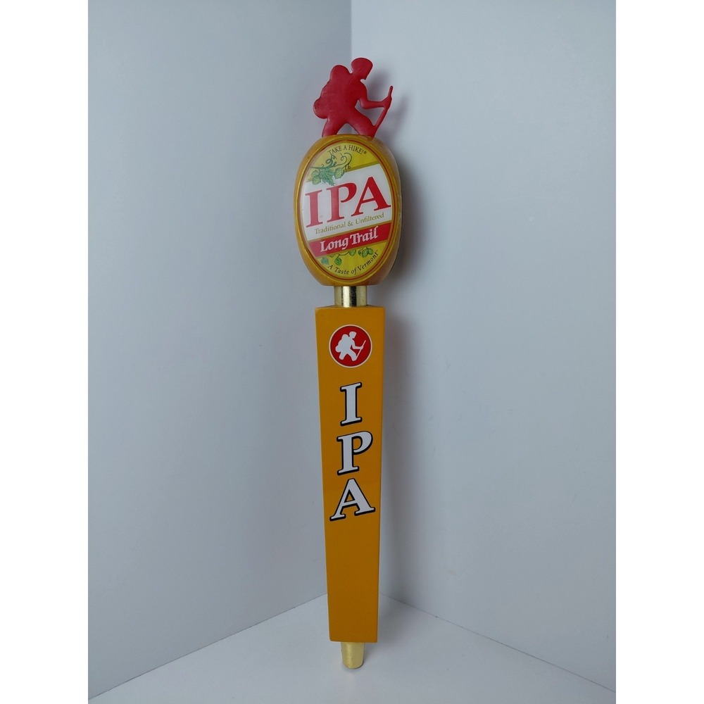 Long Trail Brewing Co. IPA Tap Handle Vermont Figurative Hiker Beer BAR Mancave